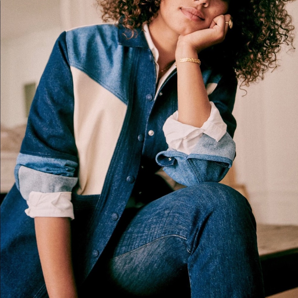 WILL JACKET - DENIM MIXED PATCHWORK